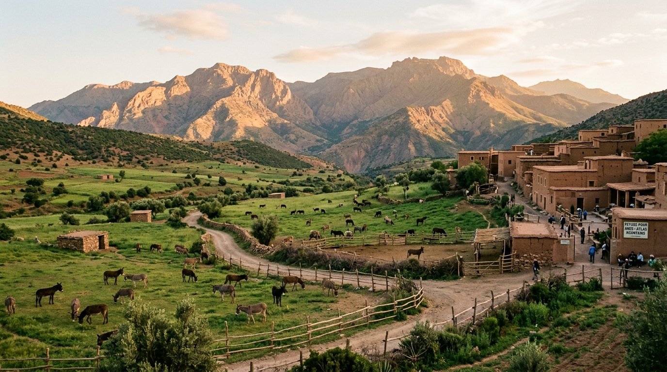 Panoramic view of the Atlas Mountain sanctuary